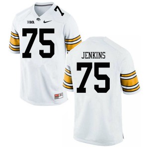 Men's Iowa Hawkeyes Jeff Jenkins #75 White Football Jersey 233723-867