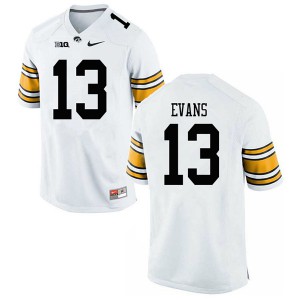 Mens Iowa Hawkeyes Joe Evans #13 White Stitched Jerseys 352538-539