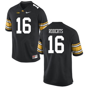 Men's Iowa Hawkeyes Terry Roberts #16 Black Embroidery Jersey 725387-546
