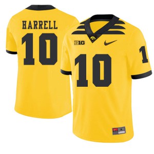 Men Iowa Hawkeyes Camron Harrell #10 2019 Alternate Gold High School Jersey 291027-125