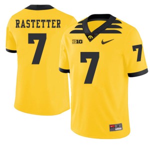 Men Iowa Hawkeyes Colten Rastetter #7 2019 Alternate Football Gold Jerseys 970770-396