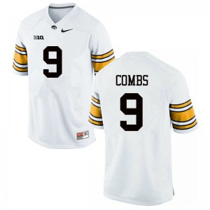 Men's Iowa Hawkeyes Jack Combs #9 White Embroidery Jersey 381521-525