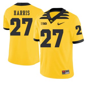 Men's Iowa Hawkeyes Jermari Harris #27 2019 Alternate Gold Stitch Jerseys 745970-240