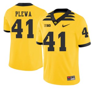 Mens Iowa Hawkeyes Johnny Plewa #41 2019 Alternate Football Gold Jersey 120020-380