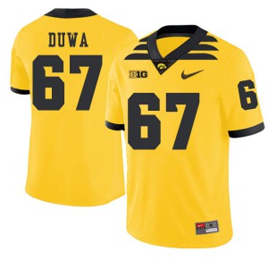 Mens Iowa Hawkeyes Levi Duwa #67 Stitched Gold 2019 Alternate Jerseys 728491-760