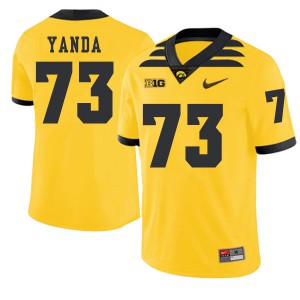Men's Iowa Hawkeyes Marshal Yanda #73 College 2019 Alternate Gold Jerseys 917867-688