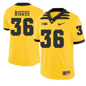 Men Iowa Hawkeyes Mitch Riggss #36 2019 Alternate Football Gold Jerseys 617636-256