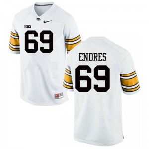 Men Iowa Hawkeyes Tyler Endres #69 White Official Jersey 882710-896