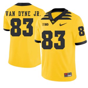 Mens Iowa Hawkeyes Yale Van Dyne Jr. #83 Player Gold 2019 Alternate Jersey 920861-444