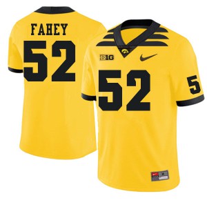 Men Iowa Hawkeyes Asher Fahey #52 Gold Stitch Jerseys 412706-683