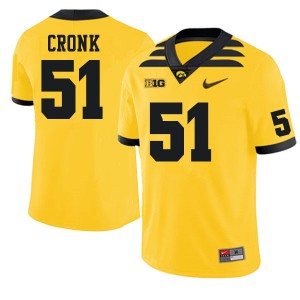 Mens Iowa Hawkeyes Coy Cronk #51 Gold Football Jerseys 967118-479