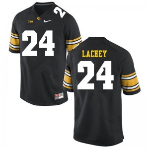 Men Iowa Hawkeyes Luke Lachey #24 Stitched Black Jerseys 819680-946