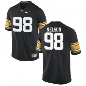 Men Iowa Hawkeyes Anthony Nelson #98 Black Stitched Jerseys 144332-463