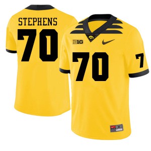 Men's Iowa Hawkeyes Beau Stephens #70 Football Gold Jersey 403402-923