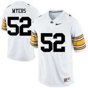 Men's Iowa Hawkeyes Boone Myers #52 Official White Jersey 530401-204