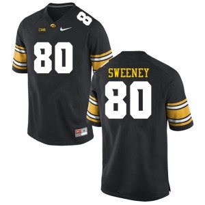 Men's Iowa Hawkeyes Brennan Sweeney #80 Black Stitched Jerseys 585044-577