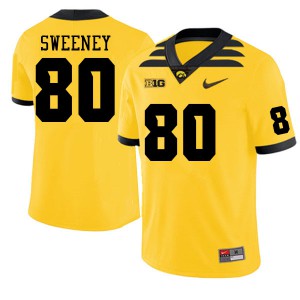 Men Iowa Hawkeyes Brennan Sweeney #80 Gold High School Jerseys 761956-477