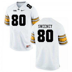 Men Iowa Hawkeyes Brennan Sweeney #80 White Embroidery Jersey 833595-521