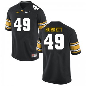 Men Iowa Hawkeyes Ethan Hurkett #49 Stitched Black Jerseys 772388-221