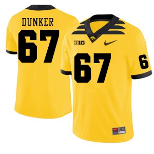 Mens Iowa Hawkeyes Gennings Dunker #67 Gold Football Jersey 438529-720
