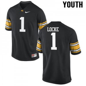 Youth Iowa Hawkeyes Gordon Locke #1 Black Stitch Jersey 921160-754