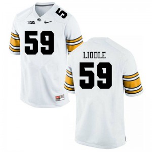 Mens Iowa Hawkeyes Griffin Liddle #59 Embroidery White Jerseys 951599-560