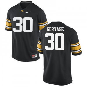 Men's Iowa Hawkeyes Jake Gervase #30 Black College Jerseys 457732-757