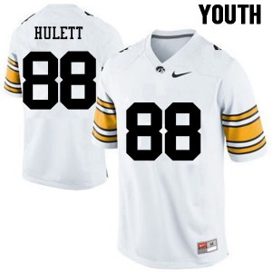 Youth Iowa Hawkeyes Jake Hulett #88 Stitch White Jerseys 834840-337