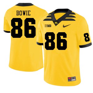 Mens Iowa Hawkeyes Jeff Bowie #86 High School Gold Jerseys 228880-637
