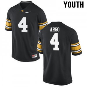 Youth Iowa Hawkeyes Joe Argo #4 Player Black Jersey 639382-481