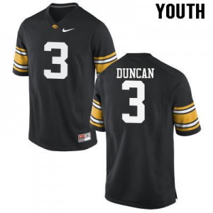Youth Iowa Hawkeyes Keith Duncan #3 Black College Jersey 306388-777