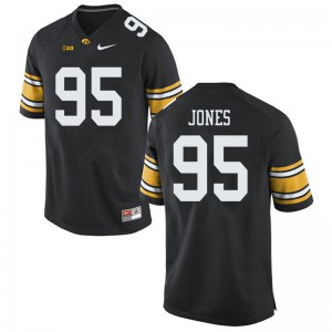 Men Iowa Hawkeyes Logan Jones #95 Stitched Black Jersey 304373-106
