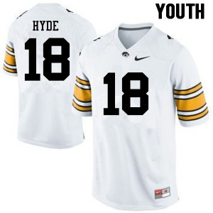 Youth Iowa Hawkeyes Micah Hyde #18 White Football Jersey 451405-328