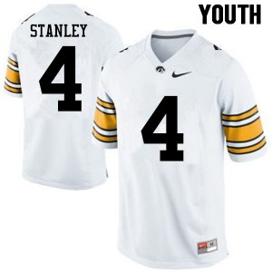 Youth Iowa Hawkeyes Nathan Stanley #4 White Football Jersey 588613-904