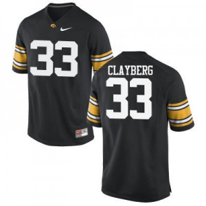 Men Iowa Hawkeyes Noah Clayberg #33 Black Stitched Jerseys 507208-399