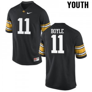 Youth Iowa Hawkeyes Ryan Boyle #11 High School Black Jerseys 532783-882
