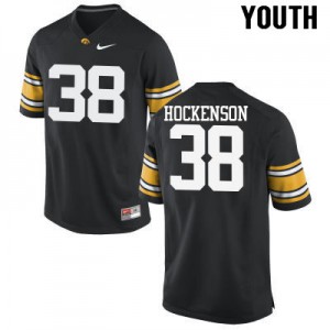 Youth Iowa Hawkeyes T.J. Hockenson #38 Black Football Jersey 173111-587