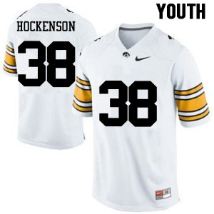 Youth Iowa Hawkeyes T.J. Hockenson #38 White University Jerseys 529527-508