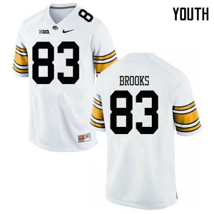Youth Iowa Hawkeyes Blair Brooks #83 White Stitch Jerseys 841596-724