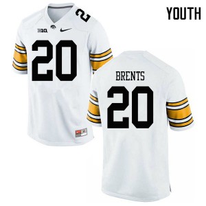 Youth Iowa Hawkeyes Julius Brents #20 Official White Jerseys 772195-757