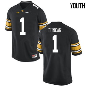 Youth Iowa Hawkeyes Keith Duncan #1 Black Player Jersey 513139-709