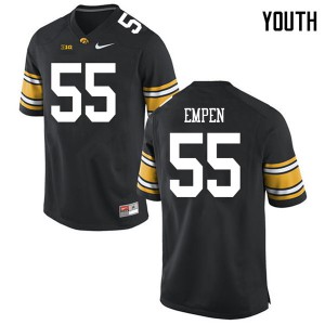Youth Iowa Hawkeyes Luke Empen #55 Black College Jerseys 565787-562