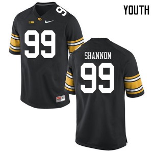 Youth Iowa Hawkeyes Noah Shannon #99 Black Football Jersey 706830-610