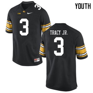 Youth Iowa Hawkeyes Tyrone Tracy Jr. #3 Football Black Jerseys 708805-211