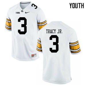 Youth Iowa Hawkeyes Tyrone Tracy Jr. #3 Embroidery White Jerseys 170907-542
