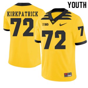 Youth Iowa Hawkeyes Coy Kirkpatrick #72 College 2019 Alternate Gold Jersey 497339-835