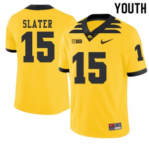 Youth Iowa Hawkeyes Duke Slater #15 2019 Alternate Gold Alumni Jersey 152076-954