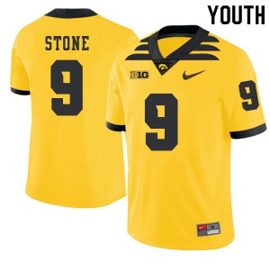 Youth Iowa Hawkeyes Geno Stone #9 2019 Alternate Gold High School Jerseys 852072-840