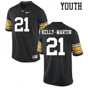 Youth Iowa Hawkeyes Ivory Kelly-Martin #21 Official Black Jersey 272679-263