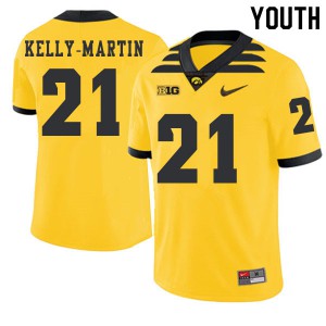 Youth Iowa Hawkeyes Ivory Kelly-Martin #21 Gold 2019 Alternate College Jersey 942796-420